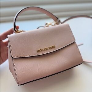 NWT Michael Kors Ava XS Ballet Pink Saffiano Leather Mini Satchel Crossbody